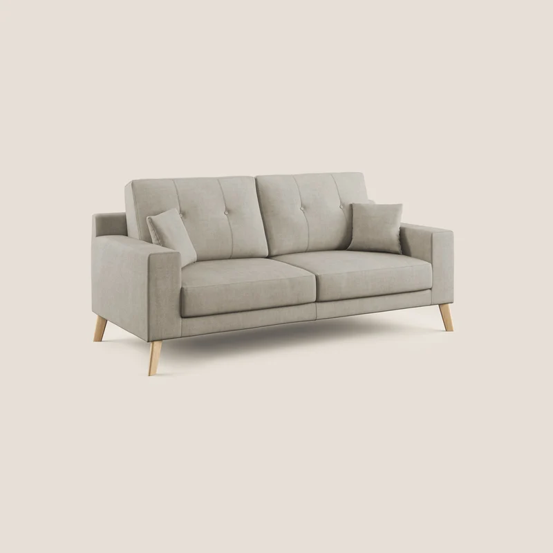 Danish canapé moderne en tissu doux imperméable T02 crème