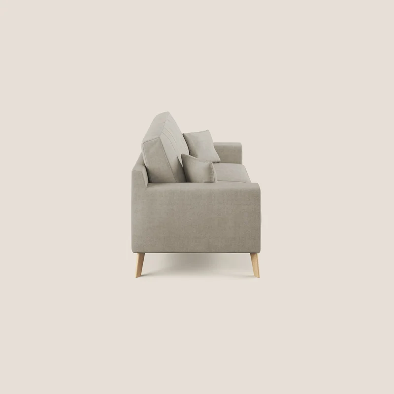 Danish canapé moderne en tissu doux imperméable T02 crème