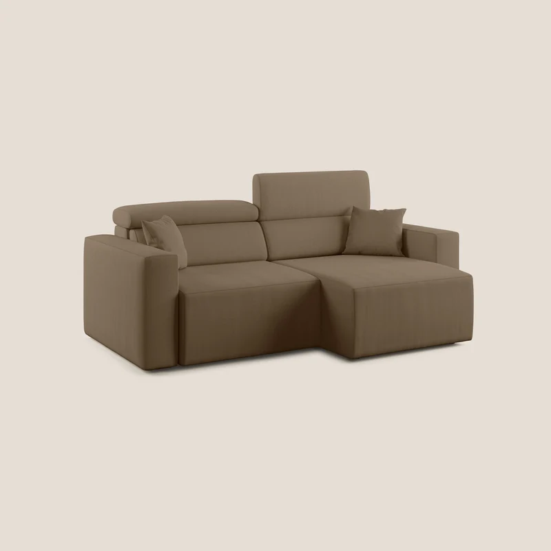Orwell canapé avec assise extractible en microfibre détachable T11 marron