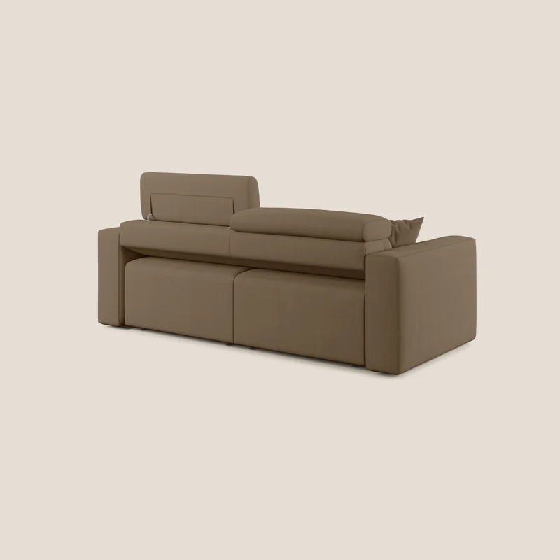 Orwell canapé avec assise extractible en microfibre détachable T11 marron