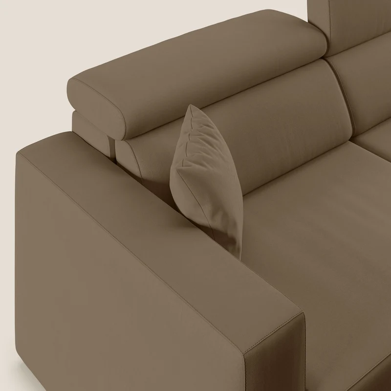 Orwell canapé avec assise extractible en microfibre détachable T11 marron