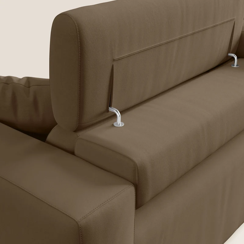 Orwell canapé avec assise extractible en microfibre détachable T11 marron