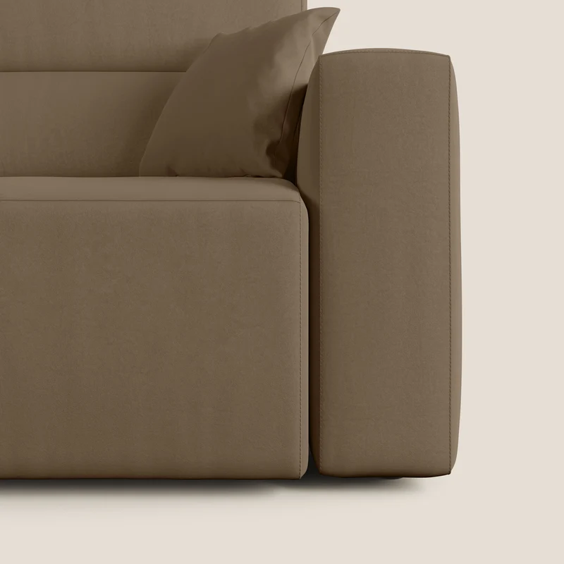 Orwell canapé avec assise extractible en microfibre détachable T11 marron