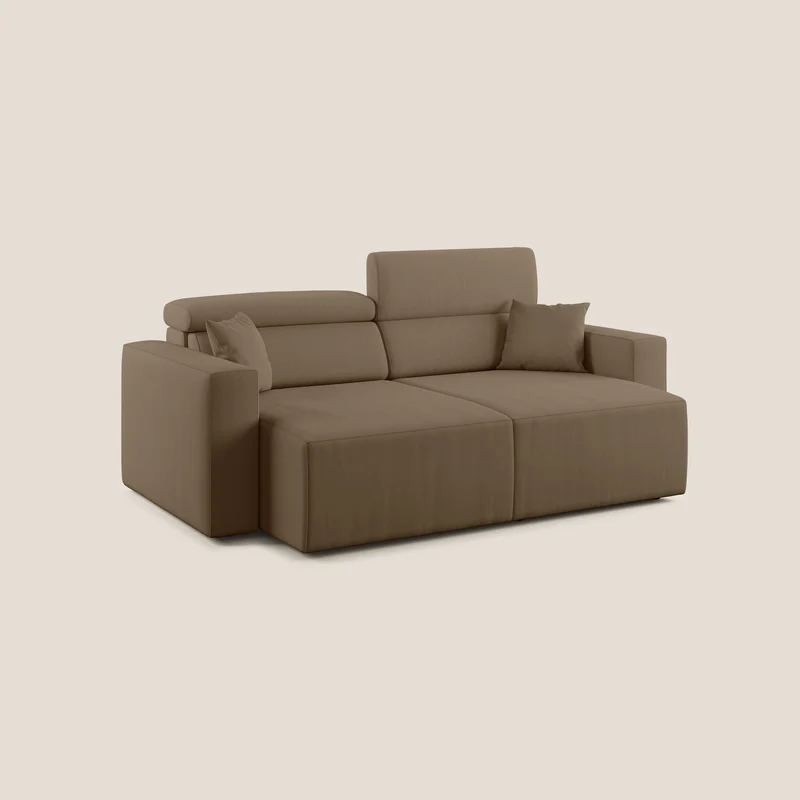 Orwell canapé avec assise extractible en microfibre détachable T11 marron