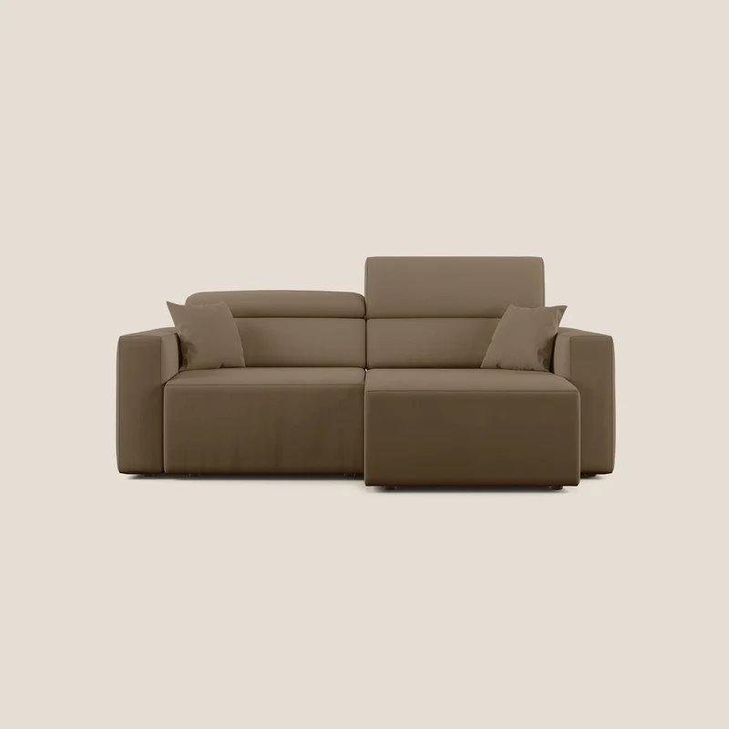 Orwell canapé avec assise extractible en microfibre détachable T11 marron