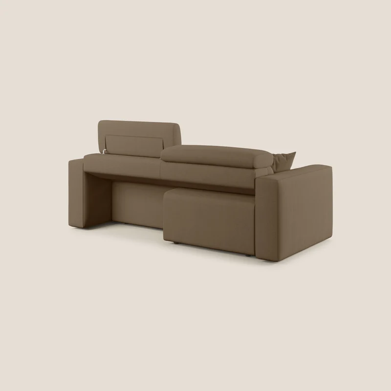Orwell canapé avec assise extractible en microfibre détachable T11 marron