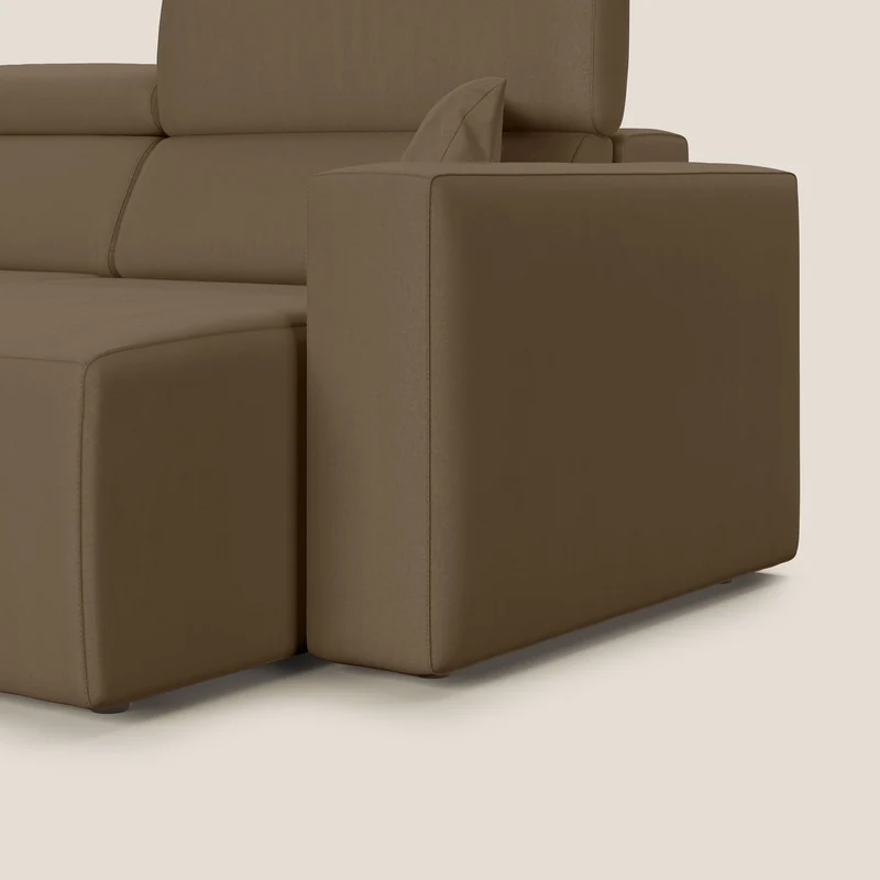 Orwell canapé avec assise extractible en microfibre détachable T11 marron