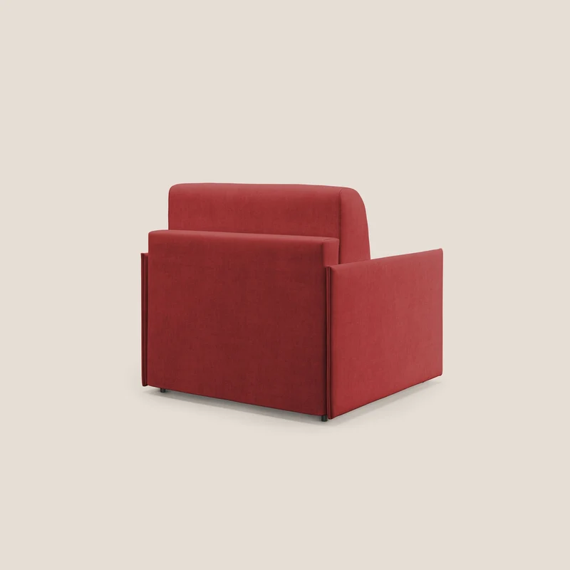 Evans fauteuil convertible en tissu imperméable T02 rouge