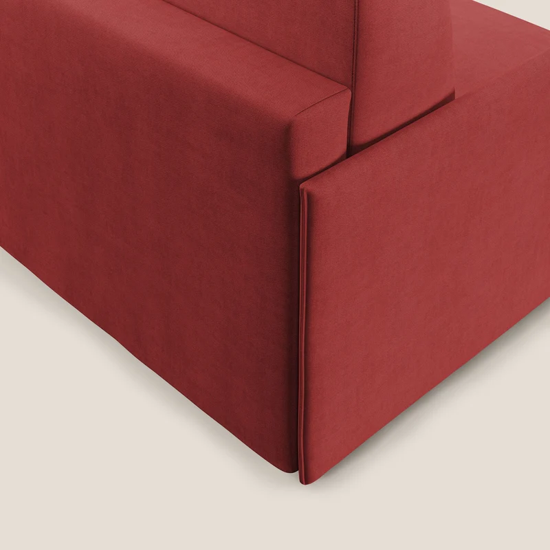 Evans fauteuil convertible en tissu imperméable T02 rouge