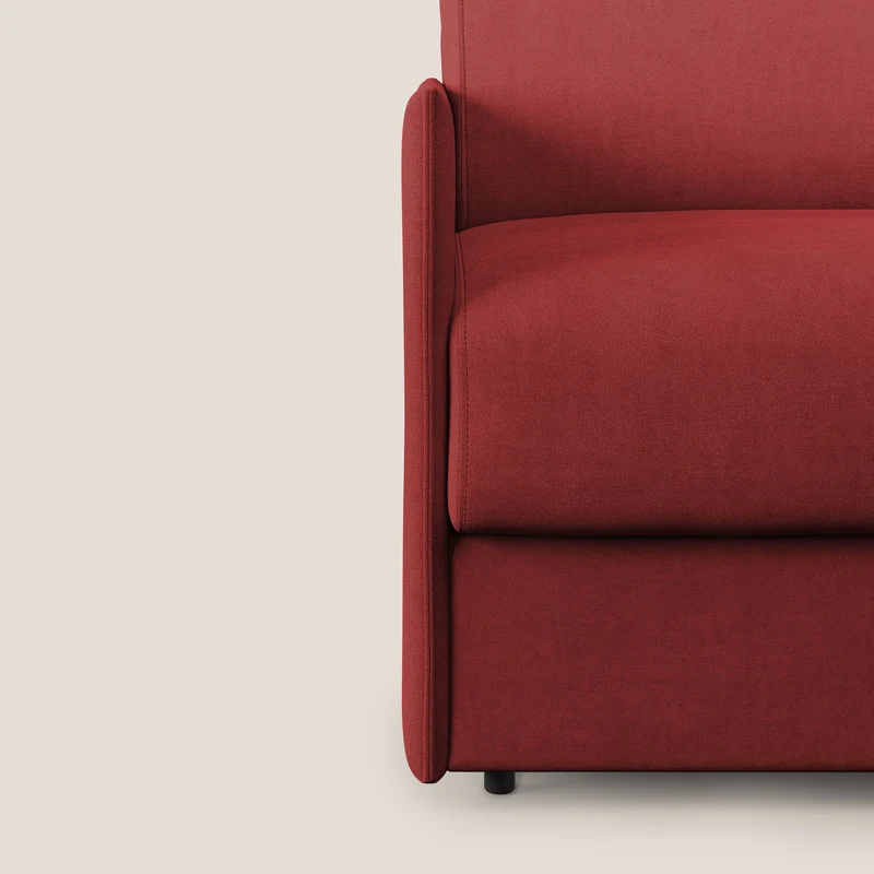 Evans fauteuil convertible en tissu imperméable T02 rouge