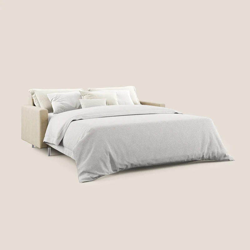 Megan canapé convertible en microfibre détachable T11 beige
