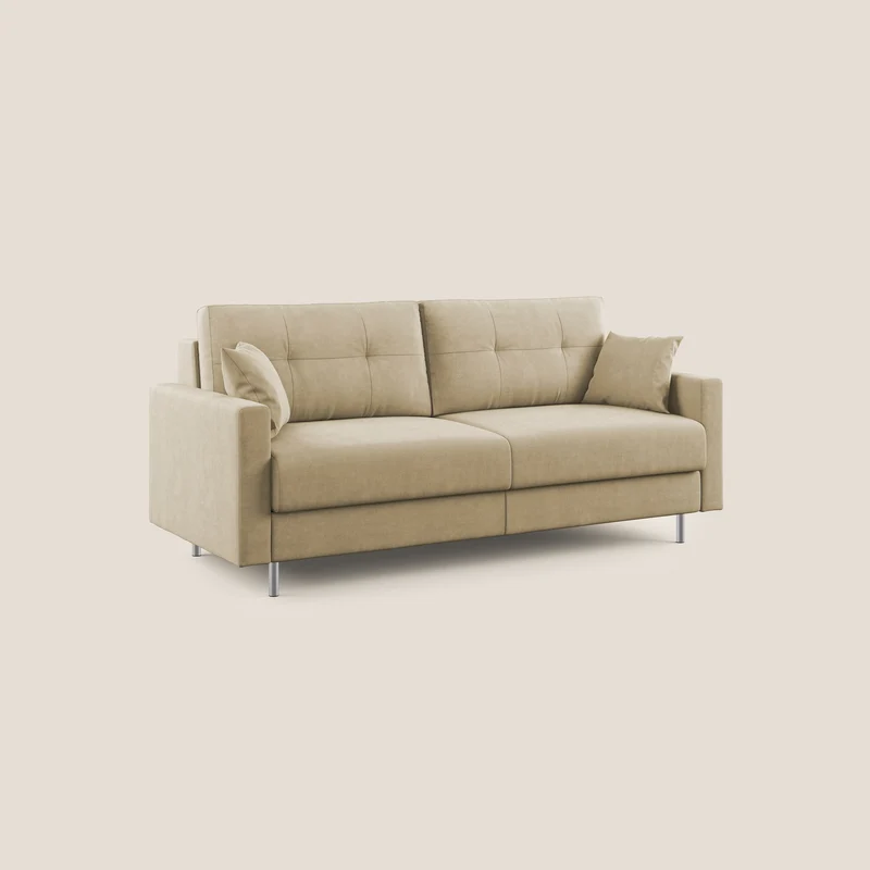 Megan canapé convertible en microfibre détachable T11 beige