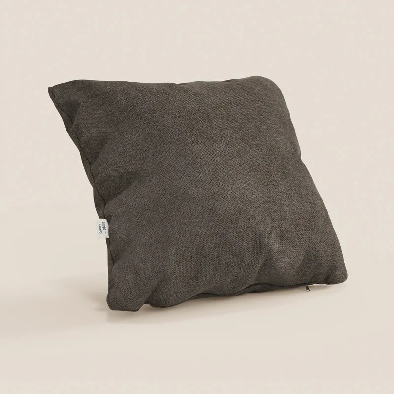 Destiny coussins carrés en tissu doux imperméable T02 marron