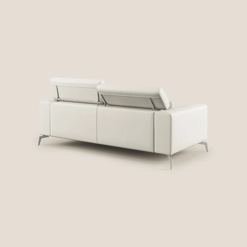 Blade Canapé moderne avec têtières inclinables en Similicuir T04 blanc