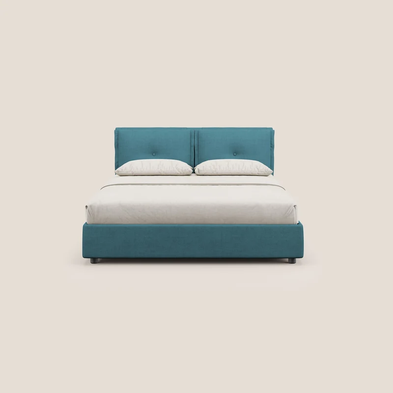Travis lit coffre avec coussins capitonnés amovibles en tissu imperméable T02 azur