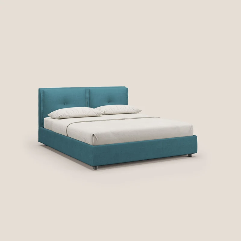 Travis lit coffre avec coussins capitonnés amovibles en tissu imperméable T02 azur