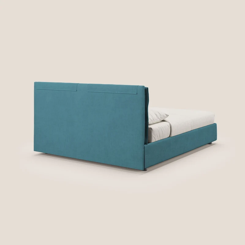 Travis lit coffre avec coussins capitonnés amovibles en tissu imperméable T02 azur