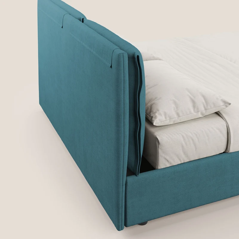 Travis lit coffre avec coussins capitonnés amovibles en tissu imperméable T02 azur