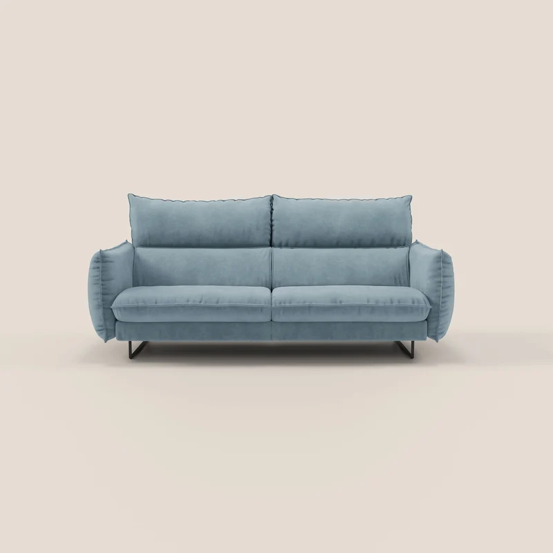Monamour canapé au design moderne avec option relax électrique en microfibre détachable imperméable T11 sucre glace