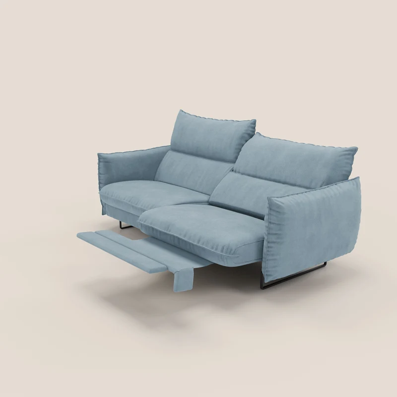 Monamour canapé au design moderne avec option relax électrique en microfibre détachable imperméable T11 sucre glace