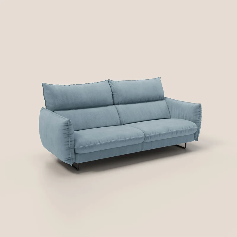 Monamour canapé au design moderne avec option relax électrique en microfibre détachable imperméable T11 sucre glace