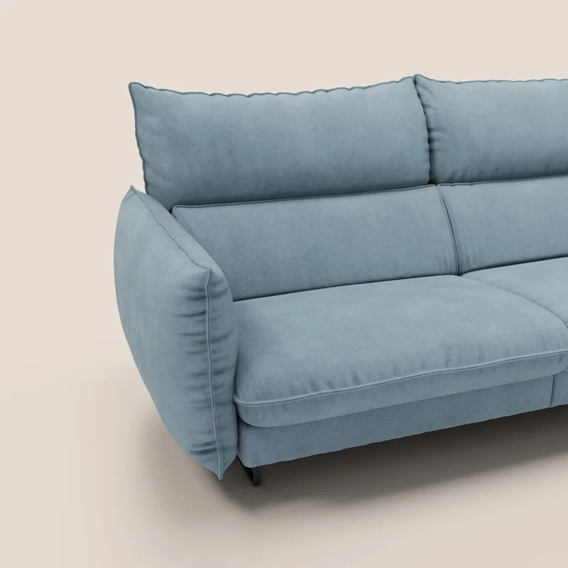 Monamour canapé au design moderne avec option relax électrique en microfibre détachable imperméable T11 sucre glace