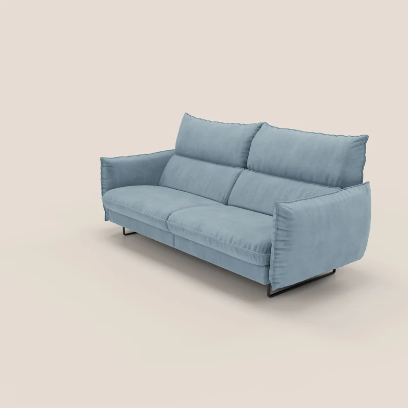 Monamour canapé au design moderne avec option relax électrique en microfibre détachable imperméable T11 sucre glace