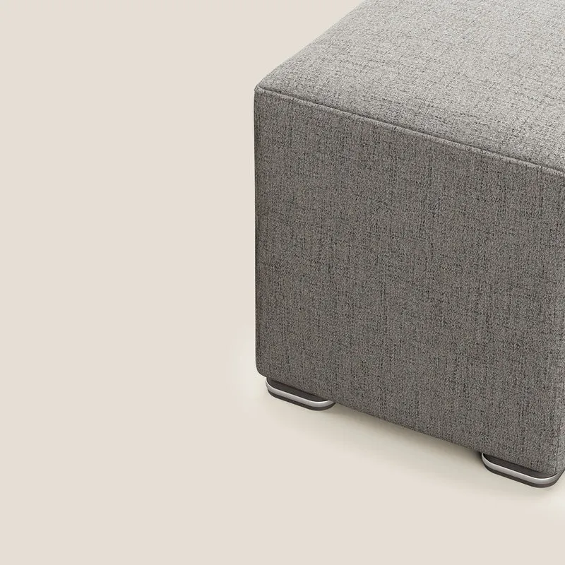 Cube pouf en tissu doux imperméable FELIS T03 taupe