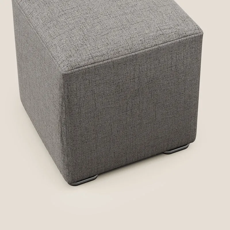 Cube pouf en tissu doux imperméable FELIS T03 taupe