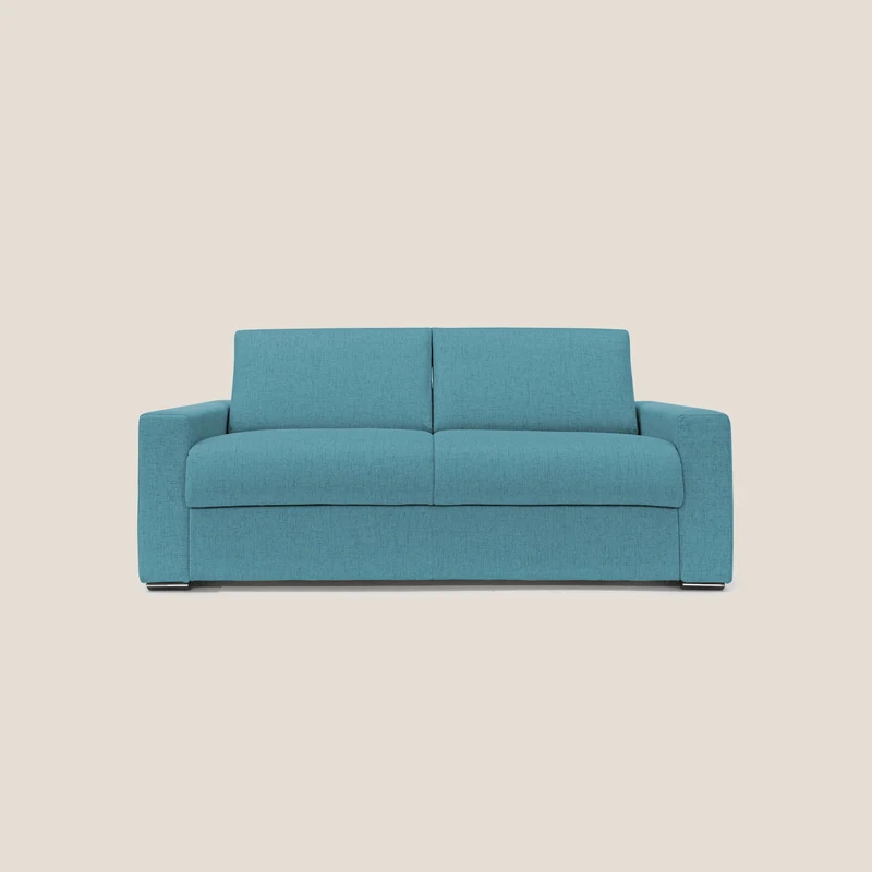 Nixon Canapé convertible avec matelas 20cm en tissu imperméable T03 bleu ciel