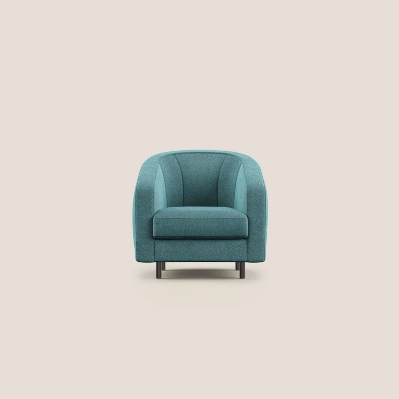 Pandora Fauteuil en tissu bouclé doux et imperméable T07 bleu ciel