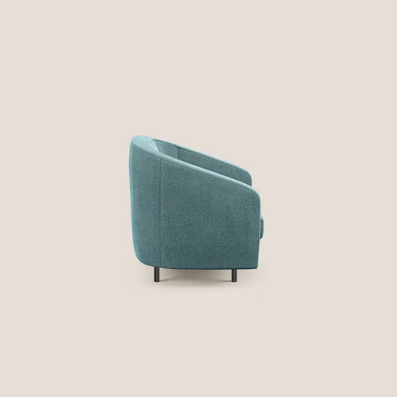 Pandora Fauteuil en tissu bouclé doux et imperméable T07 bleu ciel