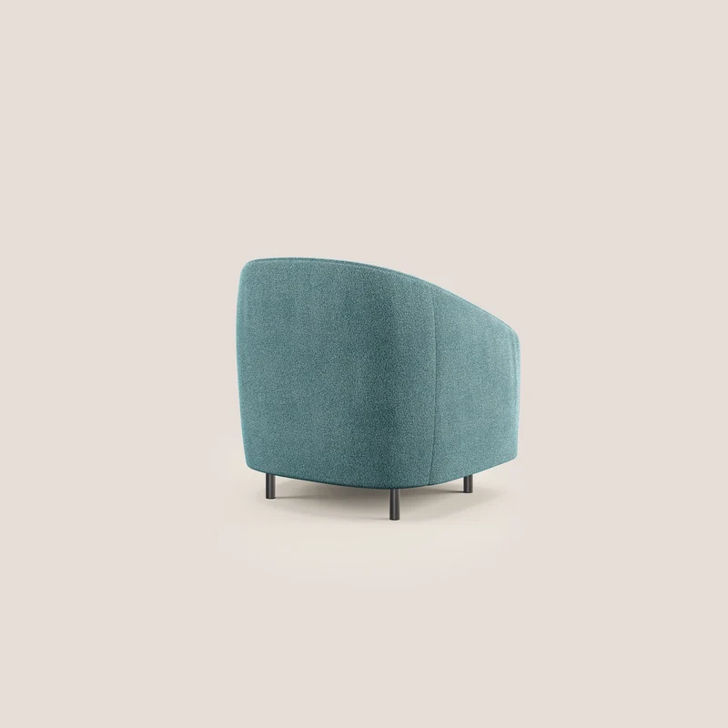 Pandora Fauteuil en tissu bouclé doux et imperméable T07 bleu ciel