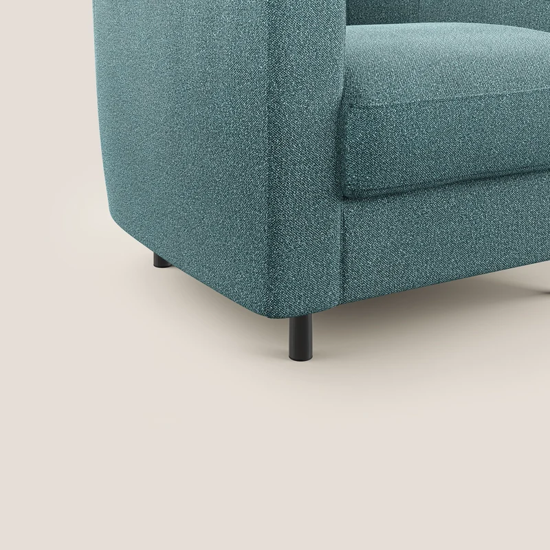 Pandora Fauteuil en tissu bouclé doux et imperméable T07 bleu ciel