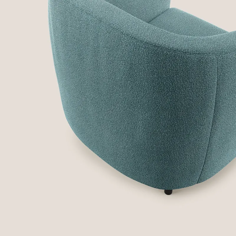 Pandora Fauteuil en tissu bouclé doux et imperméable T07 bleu ciel