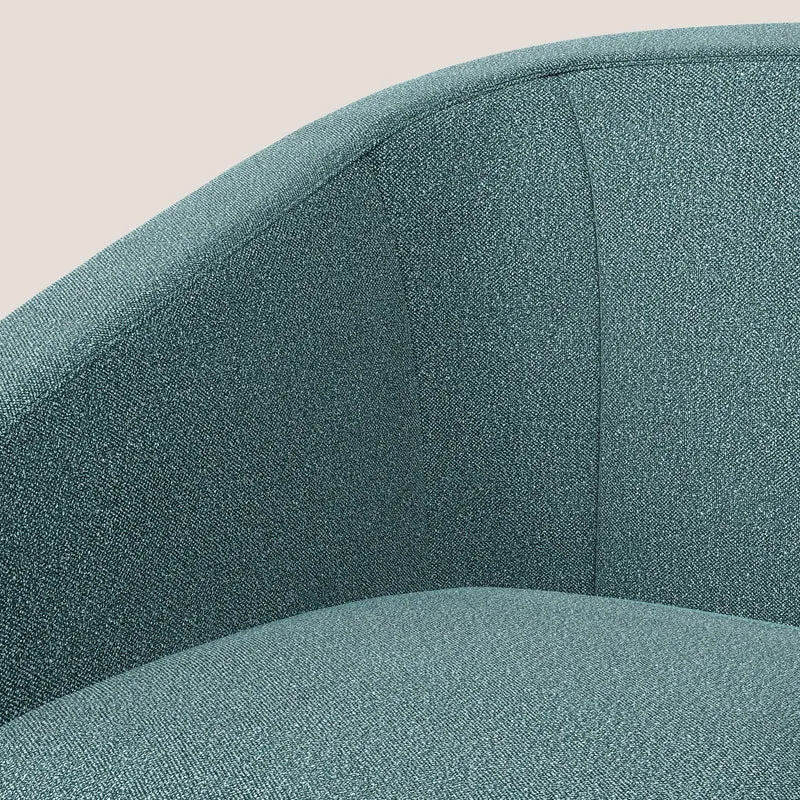 Pandora Fauteuil en tissu bouclé doux et imperméable T07 bleu ciel