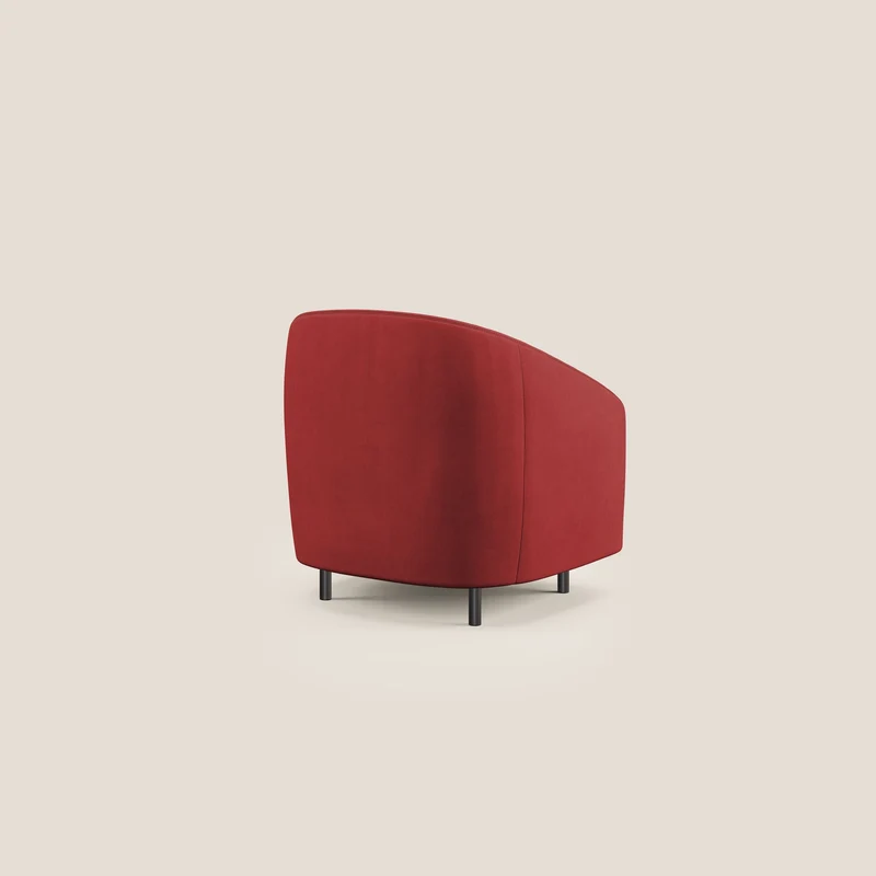 Pandora Fauteuil en tissu doux imperméable T02 rouge