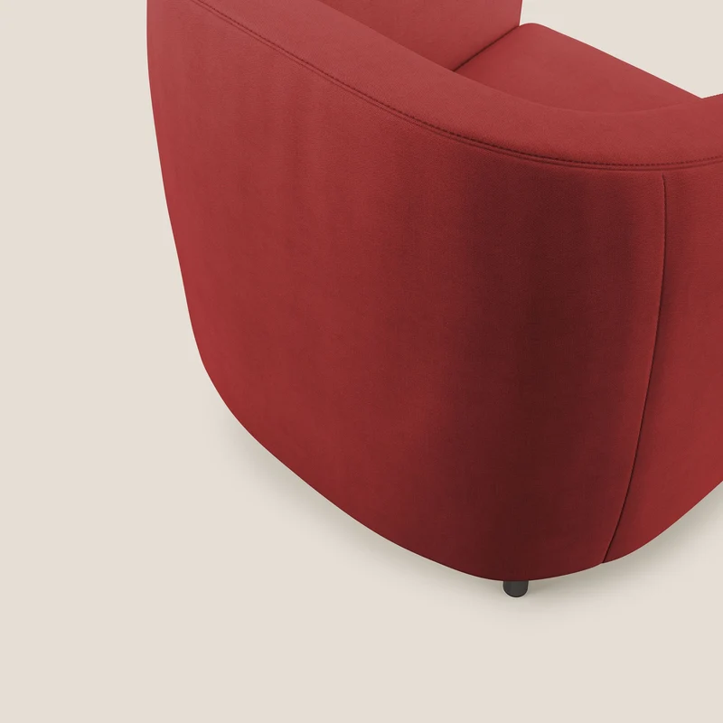 Pandora Fauteuil en tissu doux imperméable T02 rouge