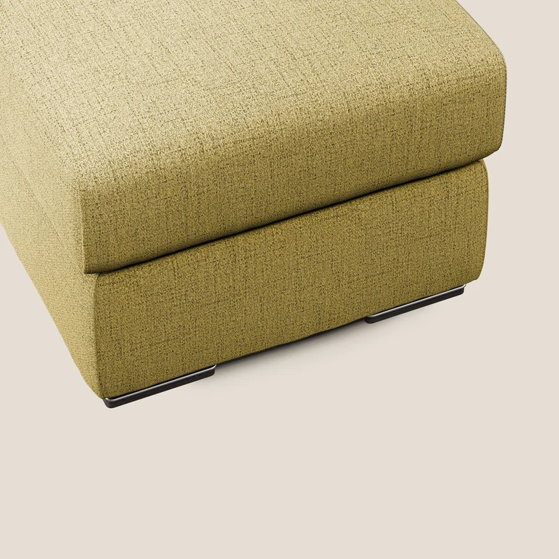 Sun pouf coffre en tissu imperméable flammé T03 jaune