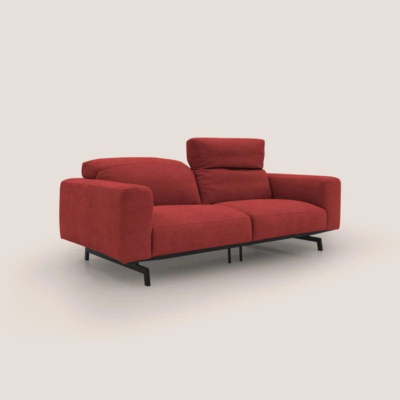Sakura Canapé modulable en tissu flammé doux et imperméable T14 rouge