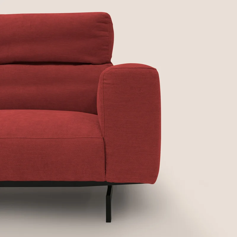 Sakura Canapé modulable en tissu flammé doux et imperméable T14 rouge