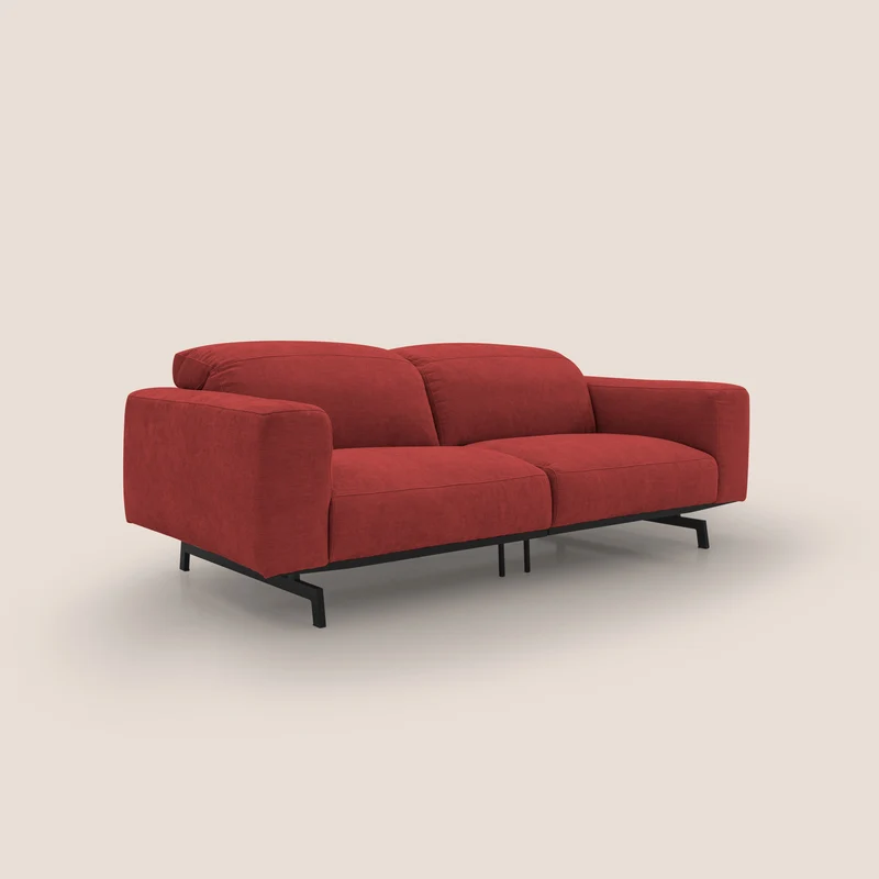 Sakura Canapé modulable en tissu flammé doux et imperméable T14 rouge