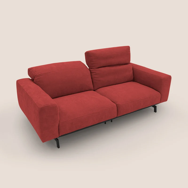 Sakura Canapé modulable en tissu flammé doux et imperméable T14 rouge
