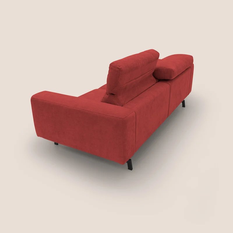 Sakura Canapé modulable en tissu flammé doux et imperméable T14 rouge