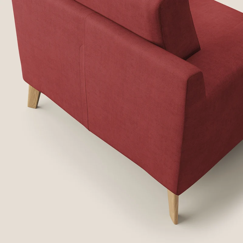 Danish Fauteuil en tissu doux imperméable T02 rouge