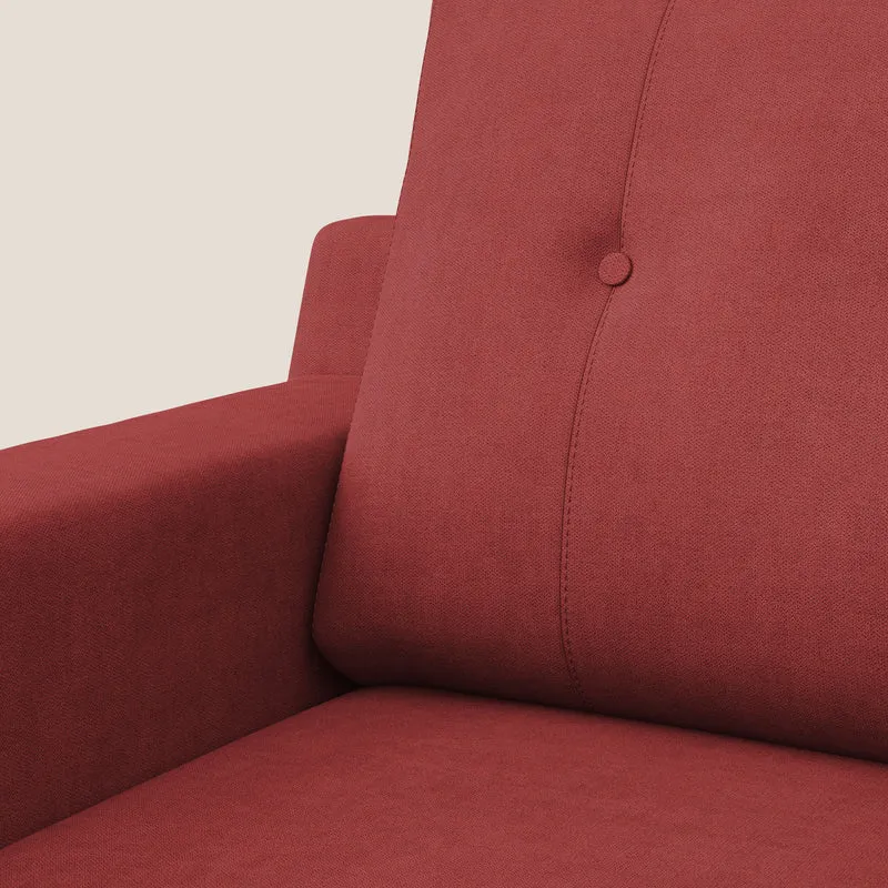 Danish Fauteuil en tissu doux imperméable T02 rouge