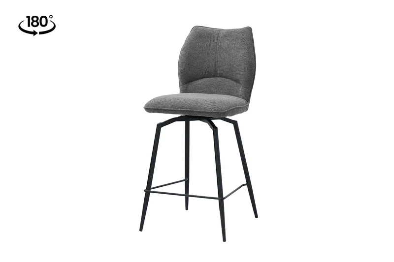 Chaise de comptoir Lara Pivotant Gris