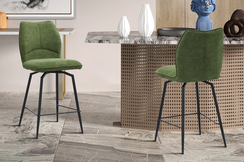 Chaise de comptoir Lara Pivotant Vert