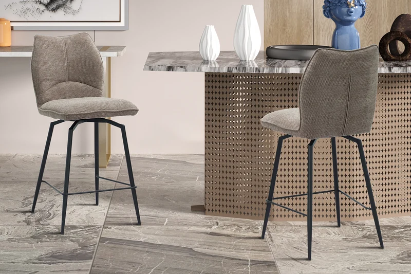 Chaise de comptoir Lara Pivotant Sable