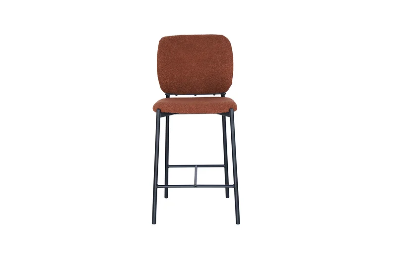 Chaise de comptoir Sophia Tissu Rouille